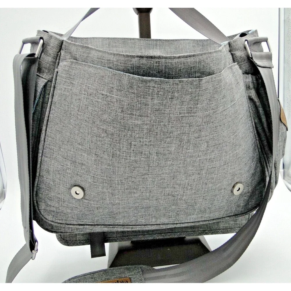 Columbia Diaper‎ Bag Vista Hills Grey w Thermal Bottle Pocket & Removeable Pad